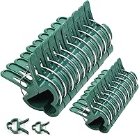 Vista 1 de 20 piezas de clips suaves para plantas y flores para apoyar tallos