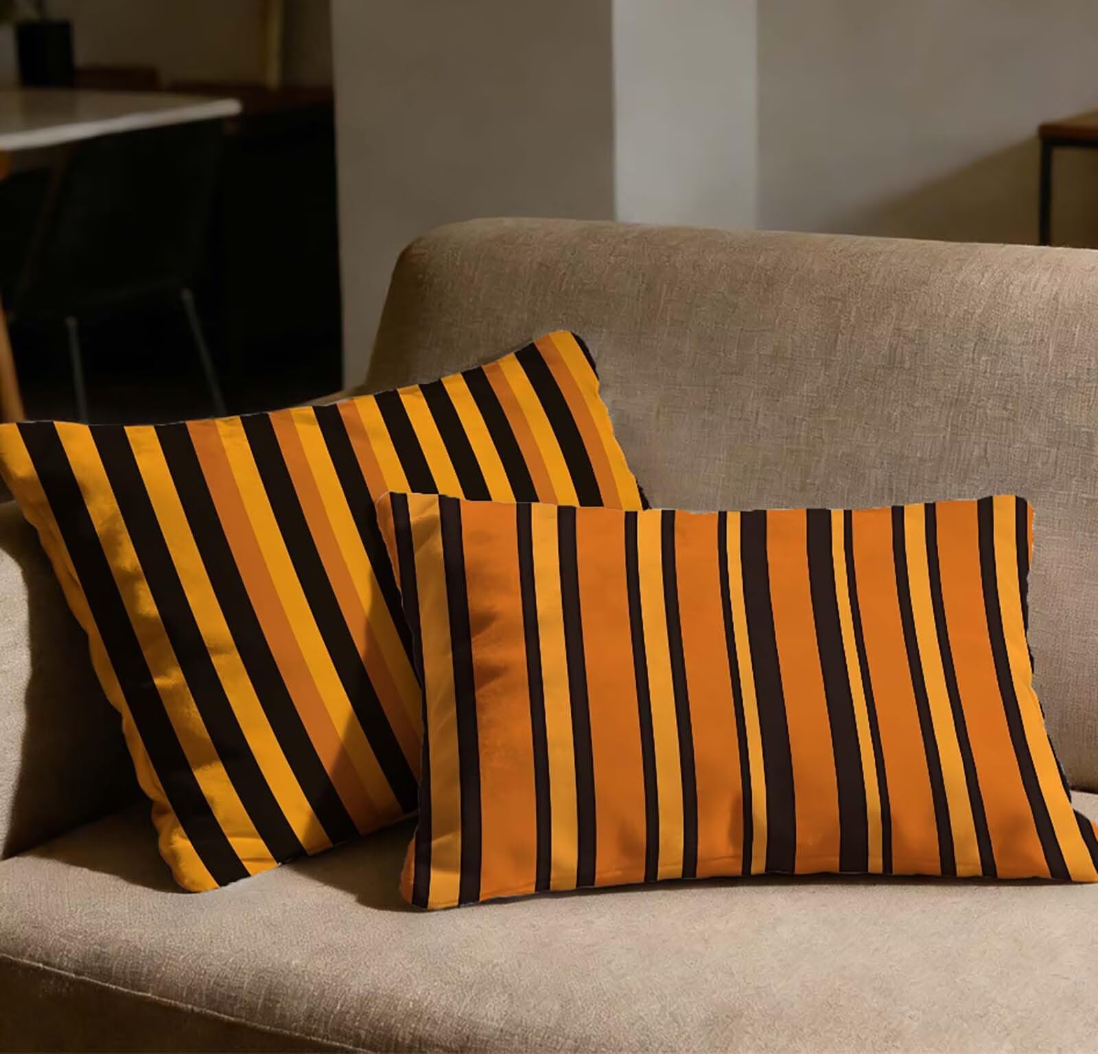 Taie d'oreiller 70x90 velours orange brûlé en lot de 2 pour la décoration de votre chambre