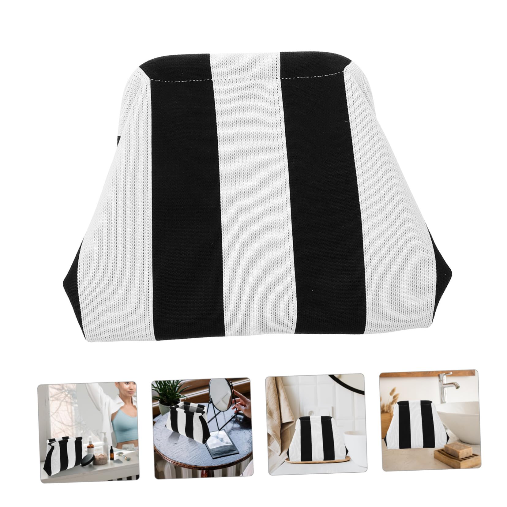 Kosmetiktasche Damen Gestreift, Tragbare Reisekosmetiktasche aus Polyester