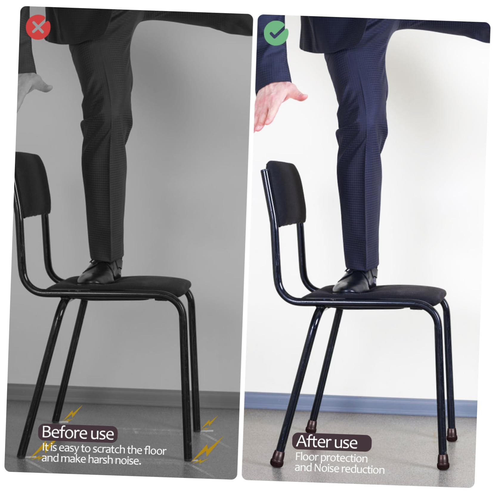 Hemobllo 48piezas De Patas De Silla Redondos Fieltro Antideslizante y para Muebles Capsulas De Protección De Suelo Adecuados para Patas