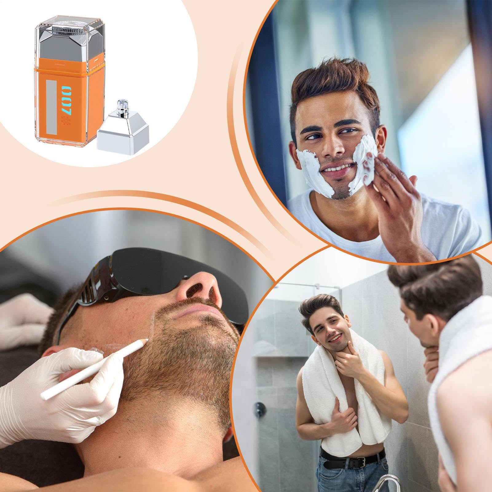 Rasoio Elettrico Uomo Rifinitore Senza Fili Portatile Capelli Barba Naso