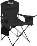 Amazon product image of Coleman Portable Camping Chair with 4-Can Cooler, Cushioned Seat & Back with Side Pockets & Cup Holder, Carry Bag Included, Great for Camping, Tailgating, Firepits, Patio, & More