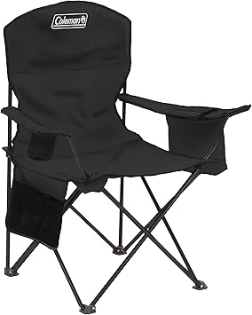 32% off: Coleman Portable Camping Chair with 4-Can Cooler, Cushioned Seat & Back with Side Pockets & …