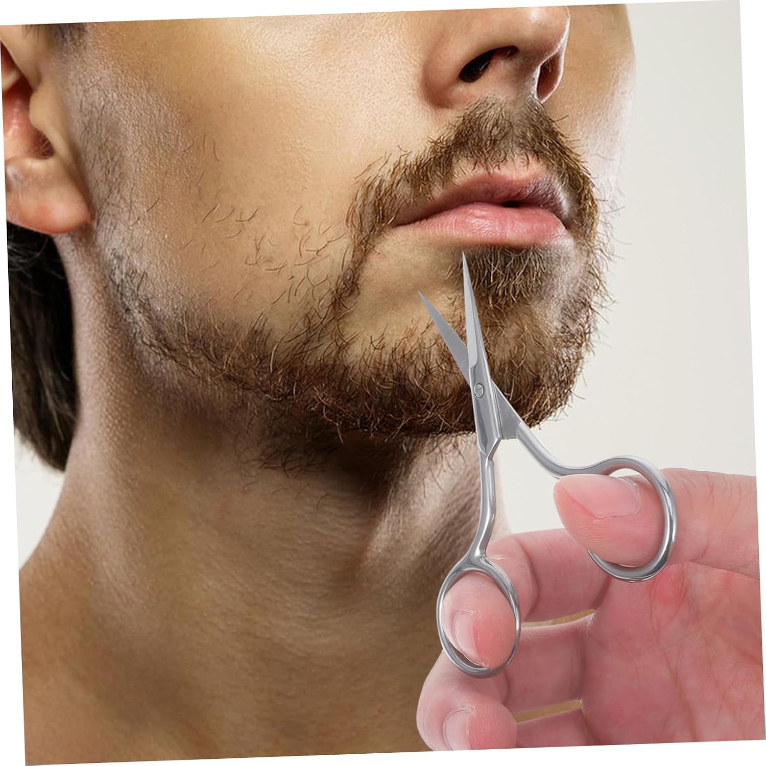 2pcs Convenient Eyebrow Scissors Multi-function Grooming Tool for Nose Hair Eyebrows and Beard Trimming Compact Design for Men and Women
