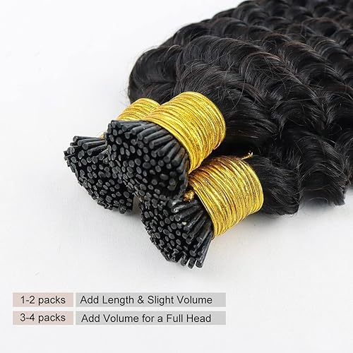 Miniatura 7 de Extensiones de cabello humano Remy con punta en I de 20 pulgadas, 50 hebras por paquete, extensiones de cabello con queratina preunida, extensiones