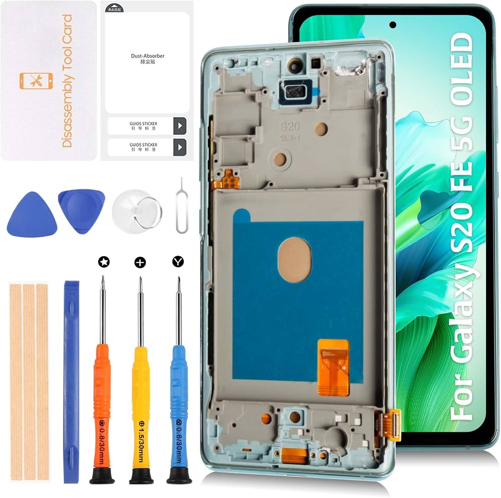Olivechard Tela LCD OLED S20 FE 4G G780/5G G781 + Moldura Cloud