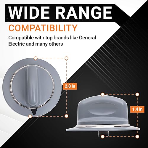 Miniatura 3 de BlueStars - Perilla de repuesto irrompible para secadora WE1M964 de alta resistencia, ajuste exacto para secadores GE, sustituye a 1811122 AP4980845