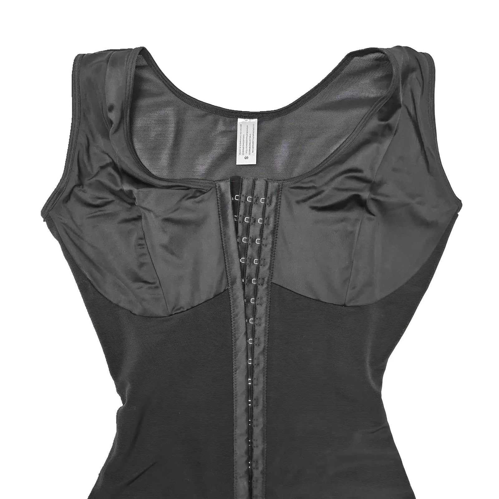 Fajas Reductoras Mujer Faja Moldeadora de Cuerpo Completo con broches for Adelgazar el Busto(Black,XL)