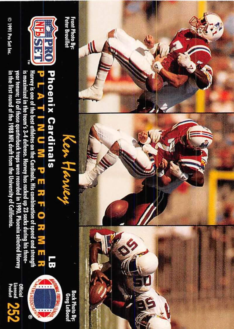Amazon.com: Football NFL 1991 Pro Set Platinum #252 Ken Harvey