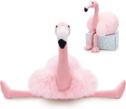 IKASA Flamingo Stuffed Animal, Ultra-Soft 18.5" Plush Toy, Gift Box | Fluffy Plush with Gift Box Packing, Soft Cuddly Companion Toy, Ideal Gift for Babies, Toddlers, Kids, Girls