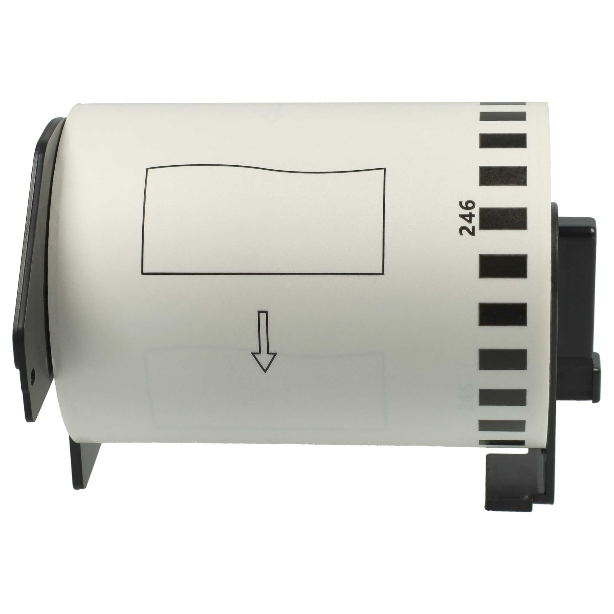 vhbw 5x rotolo etichette con supporto 103mm x 30,48m compatibile con Brother P-Touch QL 1110 NWB, QL 1110 NWBc etichettatrice - autoadesivo