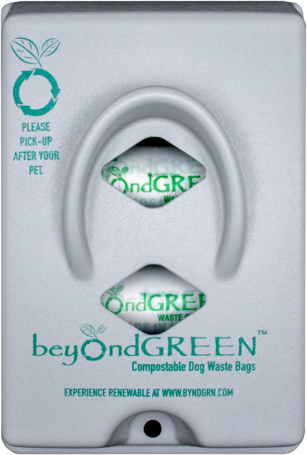 beyondGREEN Dog Poop Waste Park Dispenser - 200 Bag Roll - 8" x 13" - 400 Plant-Based Bags Included