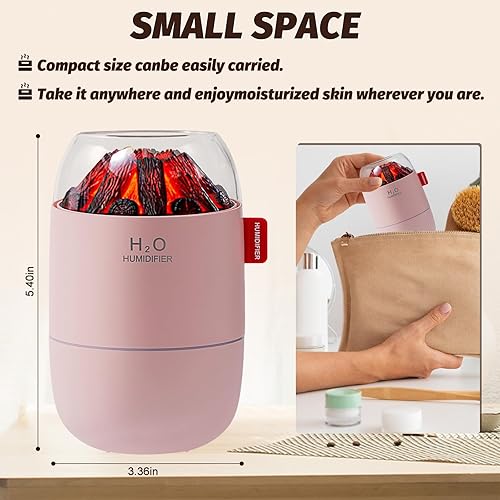 Miniatura 6 de Mini humidificador portátil para escritorio, dormitorio, planta de interior, 9.5 fl oz, humidificador para oficina o habitación pequeña, alimentado