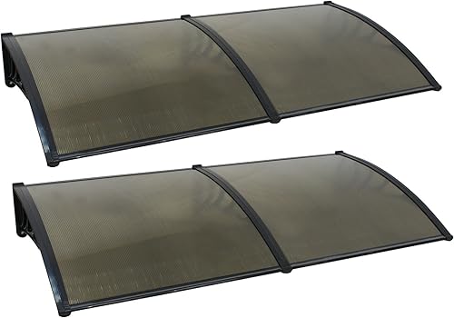 Miniatura 7 de Toldo para puerta de ventana de 40 x 80 pulgadas, cubierta de policarbonato para puerta delantera al aire libre, toldo para patio, toldo con
