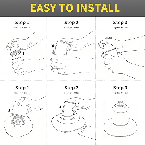 Miniatura 5 de Filtro de repuesto compatible con cabezales de ducha y filtros de ducha filtrados Afina (paquete de 2)