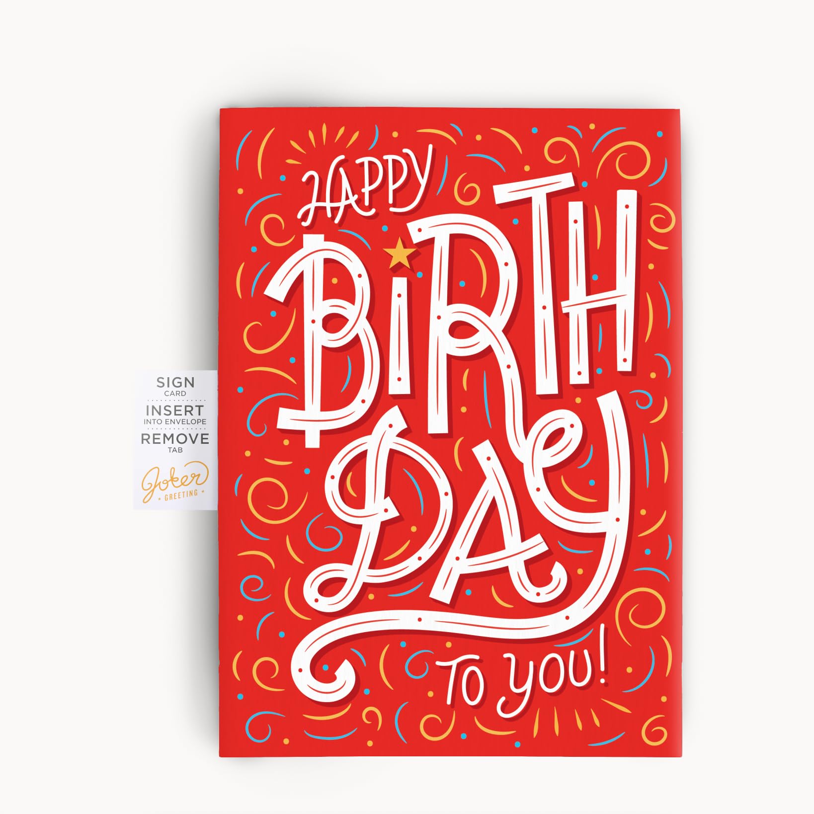 Joker Greeting Endless Birthday Card - Musical Prank Card with Glitter, No Off Switch, Funny Birthday Gag Gift