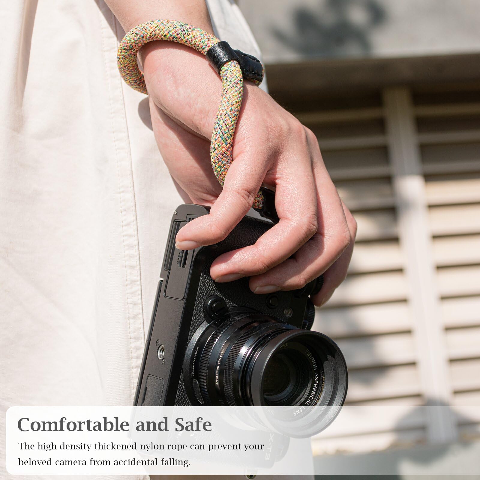 Dragonne Poignet Appareil Photo VOVMOEYA - Sangle Cuir PU Rouge Pour Sony A6000 A6400 Canon Nikon Fujifilm - Confort Et Sécurité