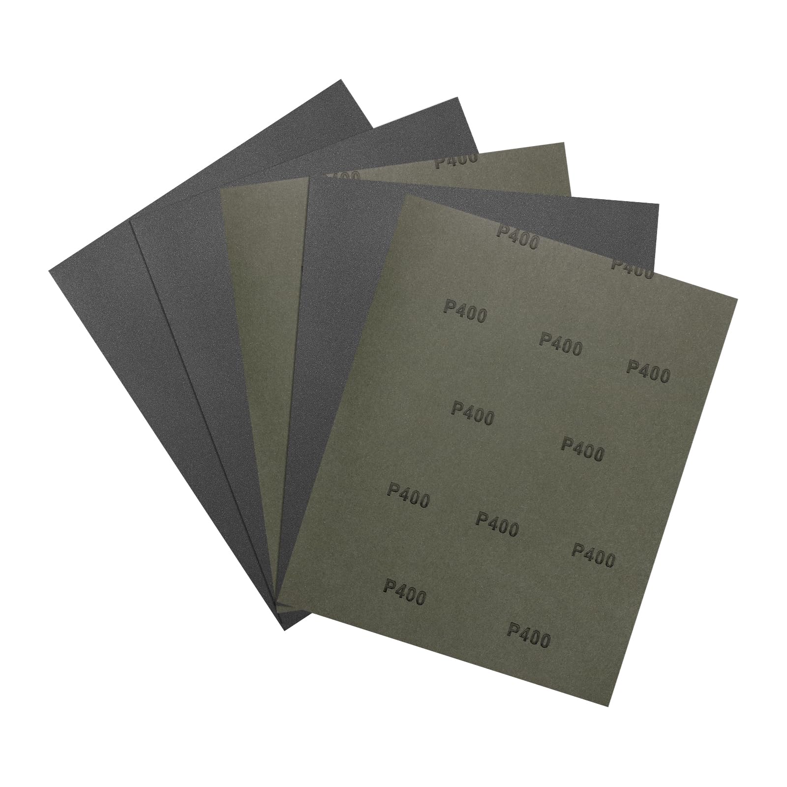 Kozelo 5pcs Sand Papers - [9 x 11 Inch x 400 Grits] Wet Dry Sandpaper Sheets for Metal Auto Wood Polishing and Scratches Removing, Silicon Carbide Abrasive