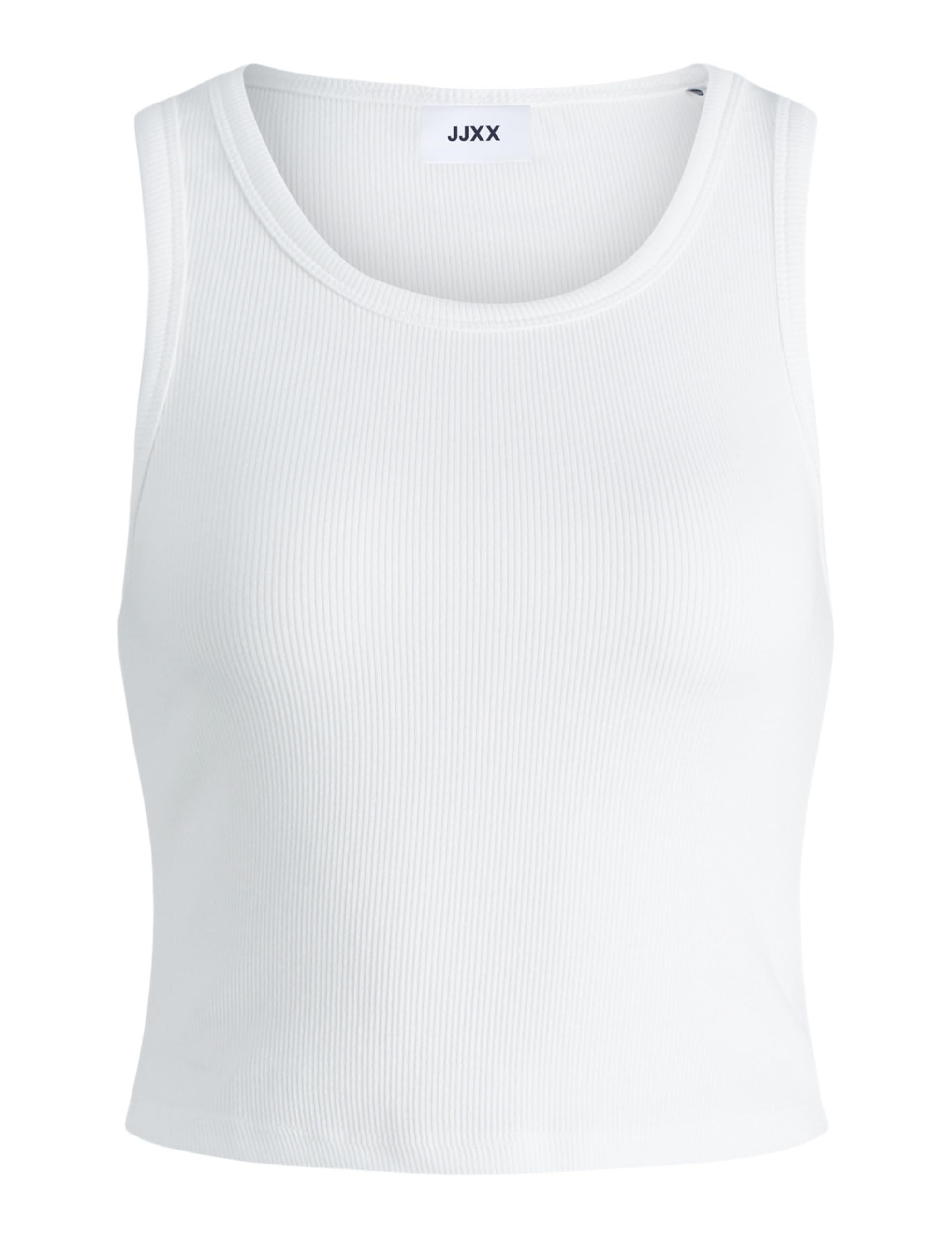 Jjxx Women's White Fallon Sleeveless Ribbed Top in Size 10, Sports Direct