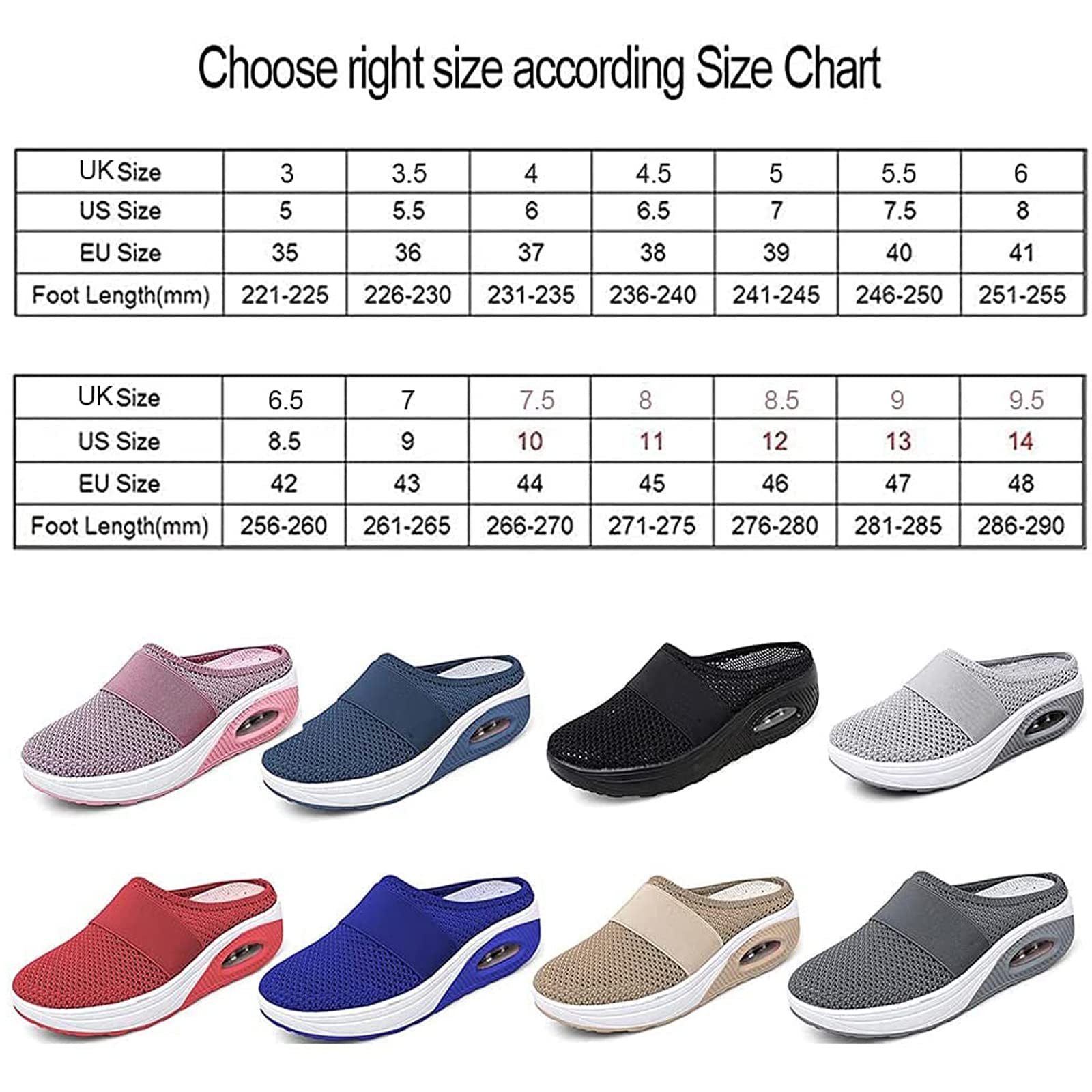 Damskie wsuwane buty do chodzenia z poduszką powietrzną, ortopedyczne oddychające i swobodne buty z poduszką powietrzną, buty dla diabetyków do chodzenia