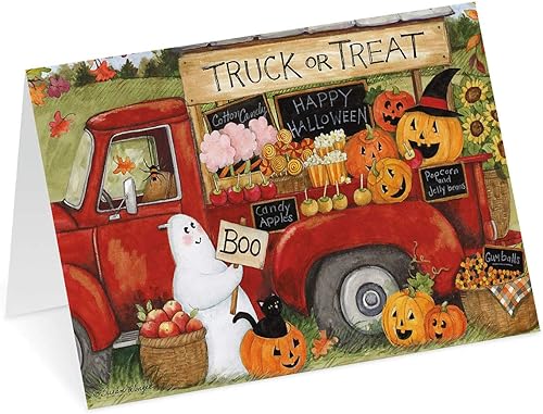 Miniatura 36 de Current Juego de 8 tarjetas de felicitación mágicas de lujo de Halloween – Juego de 8 tarjetas grandes de 5 x 7 pulgadas, paquete variado