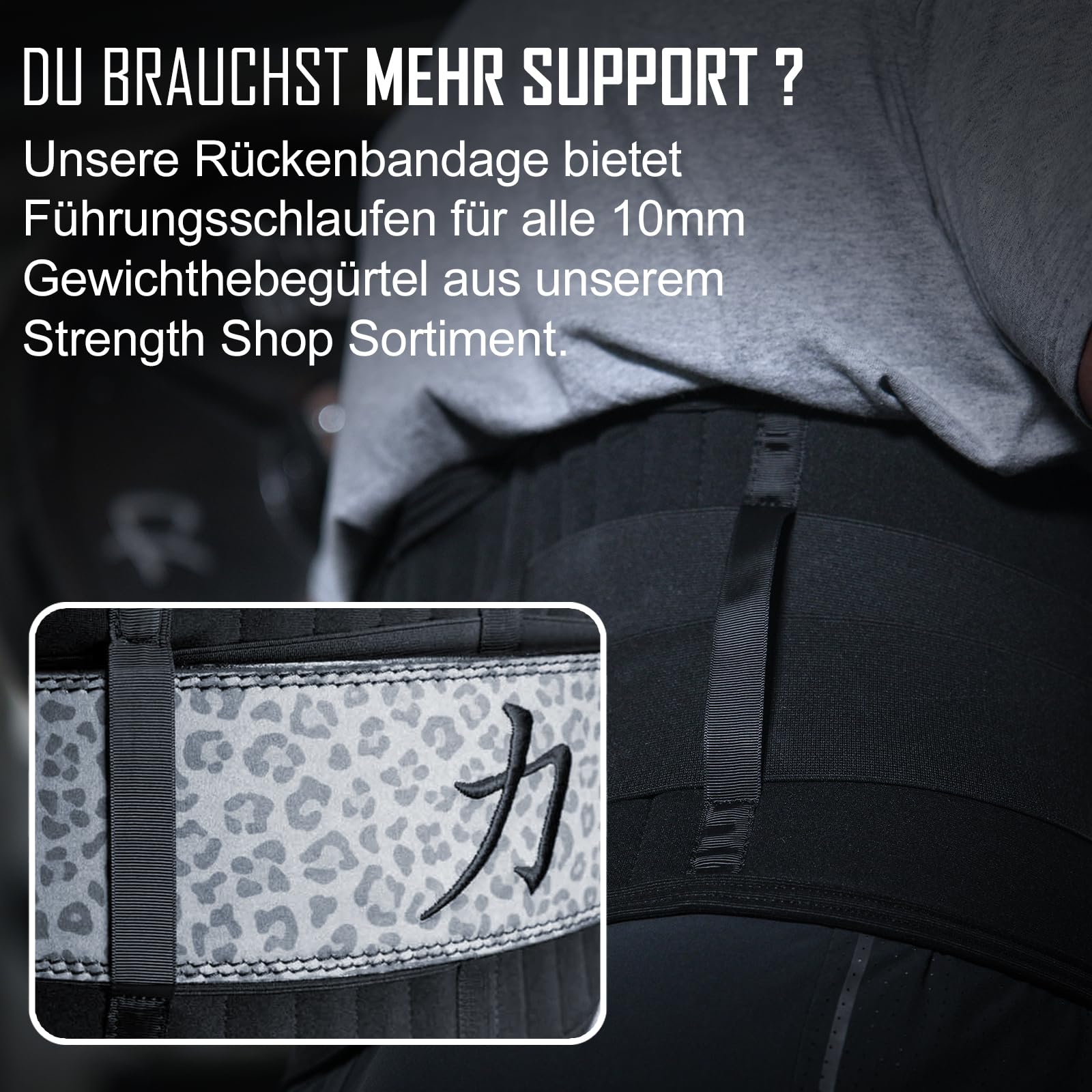 Strength Shop 7 mm neoprenowy bandaż na plecy ze szlufkami na pasek, rozmiar XL, oddychający i ocieplający pas podpierający plecy z elastyczną gumową taśmą na rzep, wspiera i odciąża podczas treningu i na co dzień
