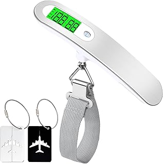 Sarmeley Luggage Scale Portable Digital Luggage Weight Scale Suitcase Scale Handheld Luggage Weighing Scale with Tare Function 110lb/50kg Capacity for Travel, Outdoor, Home