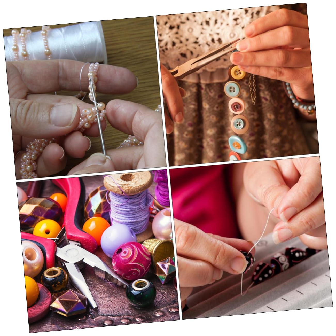 SHINEOFI Kit de Herramientas para Bisutería 768 Piezas en Caja, Alicates, Pinzas y Alambre de Metal para Hacer Joyas en Casa