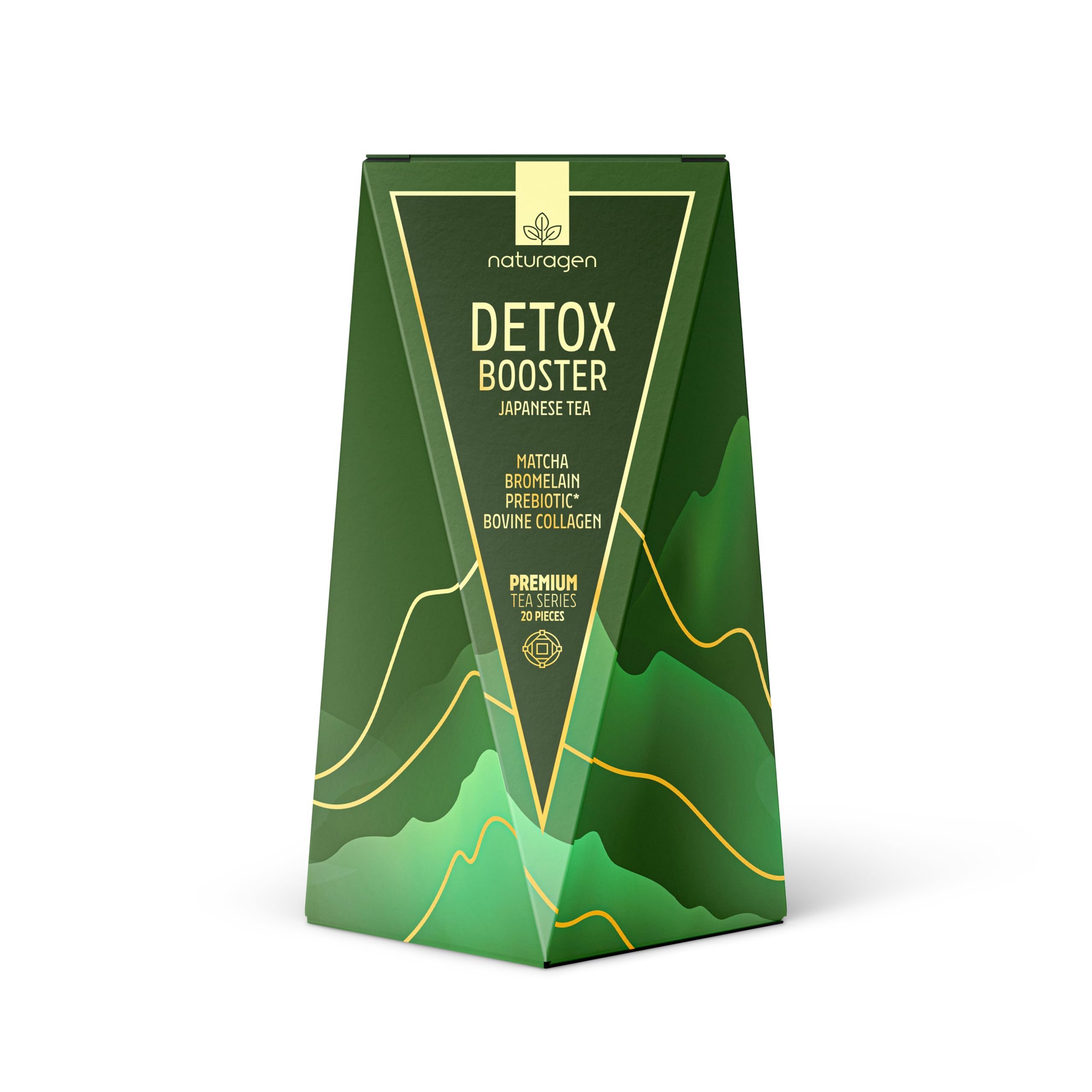 Naturagen Detox Booster Japanese Tea Matcha Çayı 20 Adet | Matcha + Bromelain + Prebiyotik | Hidrolize Kolajen