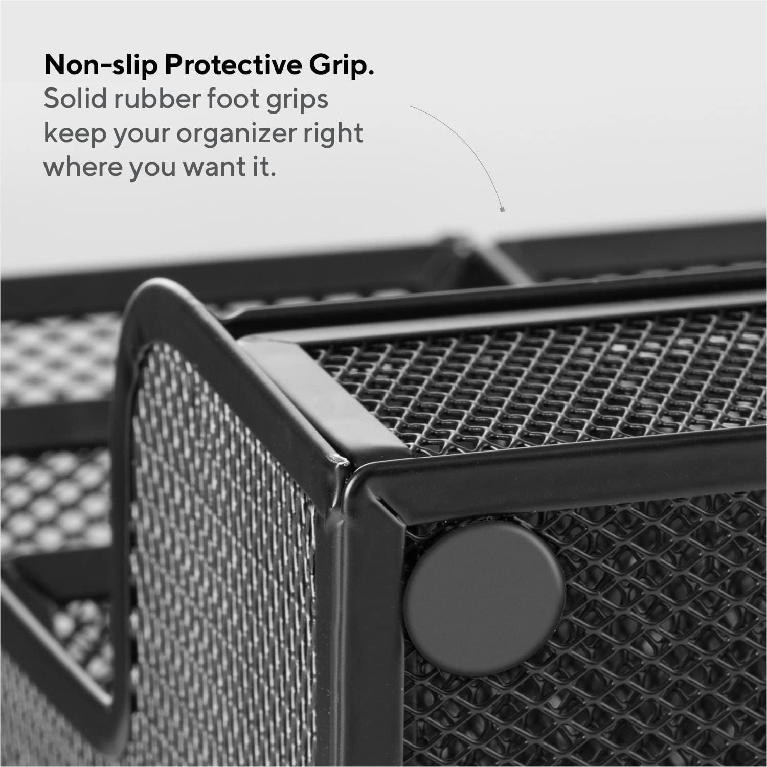 Art Supplies Desk Organizer, Pencil Holder, Pen Organizer for desk - Stationary Organizer for Pens and Markers, Colored pencils, Paint Brushes, Sticky Notes - School Supply Organizer, Black : Office Products