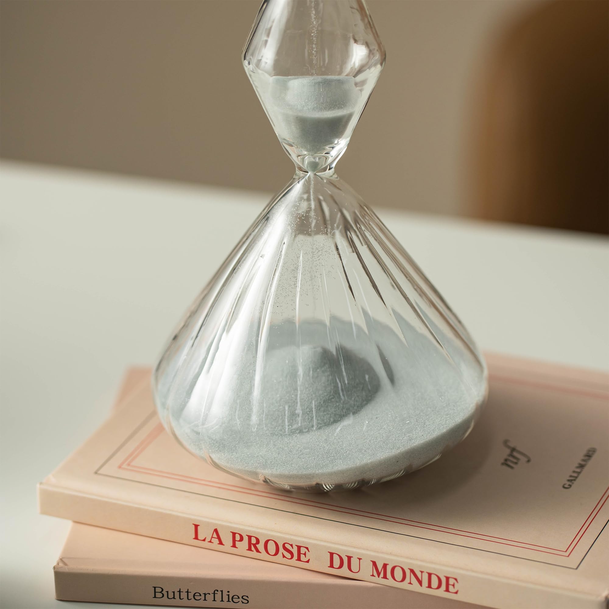 Temporizador de reloj de arena para decoración de mesa, juego de 2 temporizadores de arena de 60 minutos, herramienta de gestión de tiempo y productividad, vaso de arena de tres capas de 1 hora para