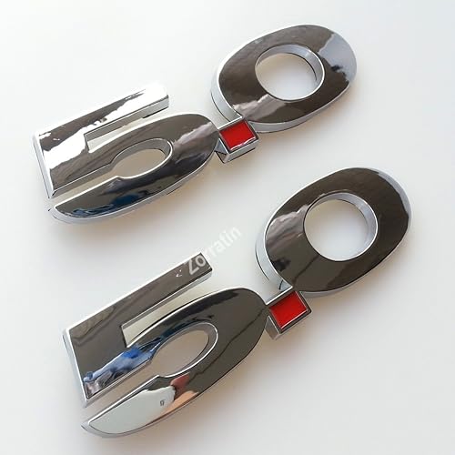 Miniatura 6 de 2 unidades (par) de emblema insignia para puerta de 5.0 litros Ford Mustang F150 GT