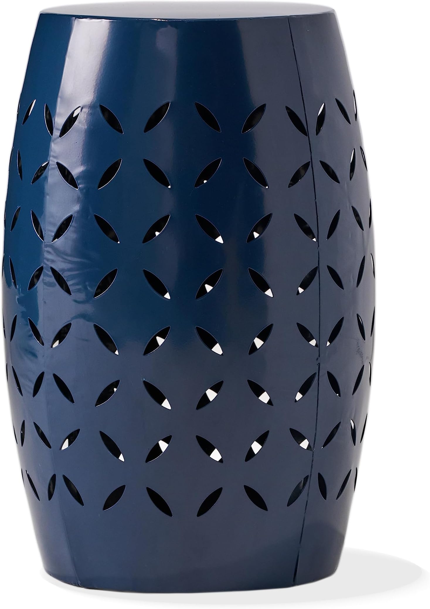 Christopher Knight Home Lilac Outdoor 12" Iron Side Table, Dark Blue