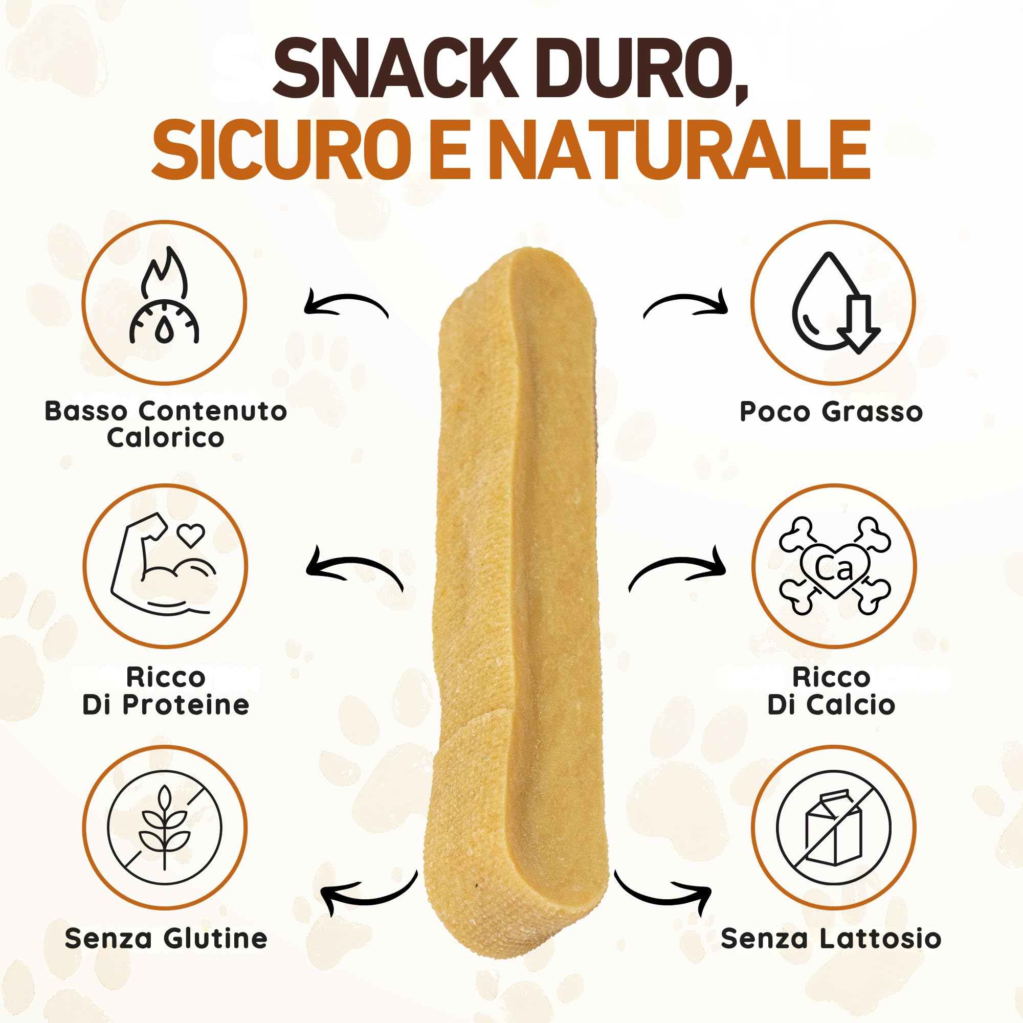Wildfang Snack per Cani in Formaggio Duro XS 28 g per Cani fino a 10 kg Bastoncino da Masticare Himalayan Durezza tipo Yak Masticativi Naturali per Cani stile Churpi Confezione da 1