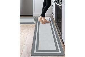 DEXI Kitchen Rugs and Mats: Non-Slip, Washable, Super Absorbent Kitchen Runner Rugs Set of 2