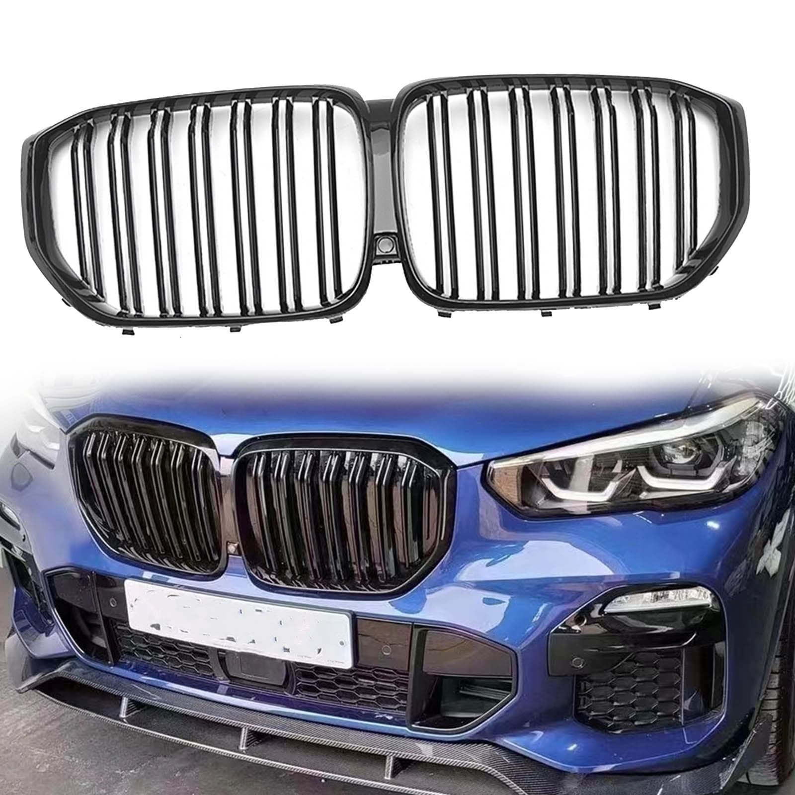 Grille de calandre avant noire brillante pour X5 G05 et X5M F95 2019-2022