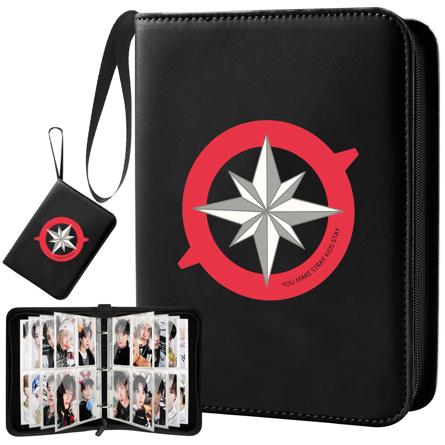 Stray Kids Skzoo Fluffy Photocard Holder Porta-chaves de pelúcia porta