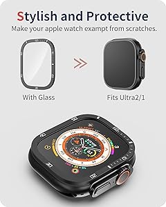 Wristitani Compatible with Apple Watch Band Ultra3/2/1 for Men, Durable Metal Connector with Rugged TPU Sport Replacement Strap for 49mm