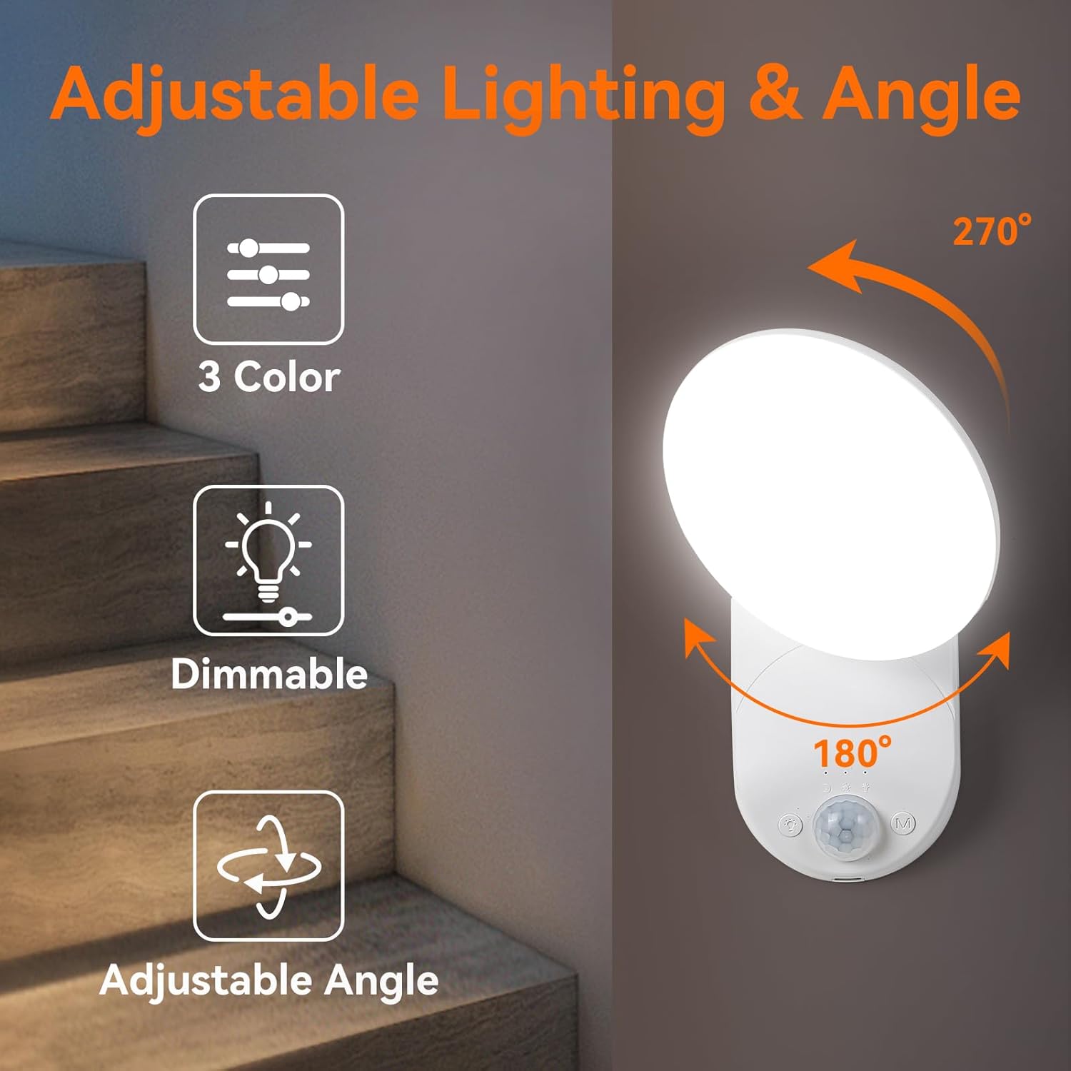 Rechargeable Motion Sensor Wall Light with Remote - Magnetic Wireless Closet Lights with Adjustable Lighting & Angle, Battery Operated Motion Sensor Light for Closet Pantry Garage Shed Stairs Hallway