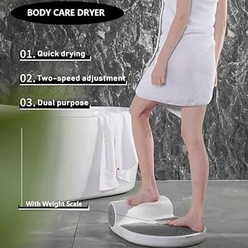 Bathroom Body Hair & Foot Dryer | Waterproof Blow Dryer Body Care Dryer | All-Round Quick-Drying Full Body Dryer with Touch Panel | Two-Speed Adjustment