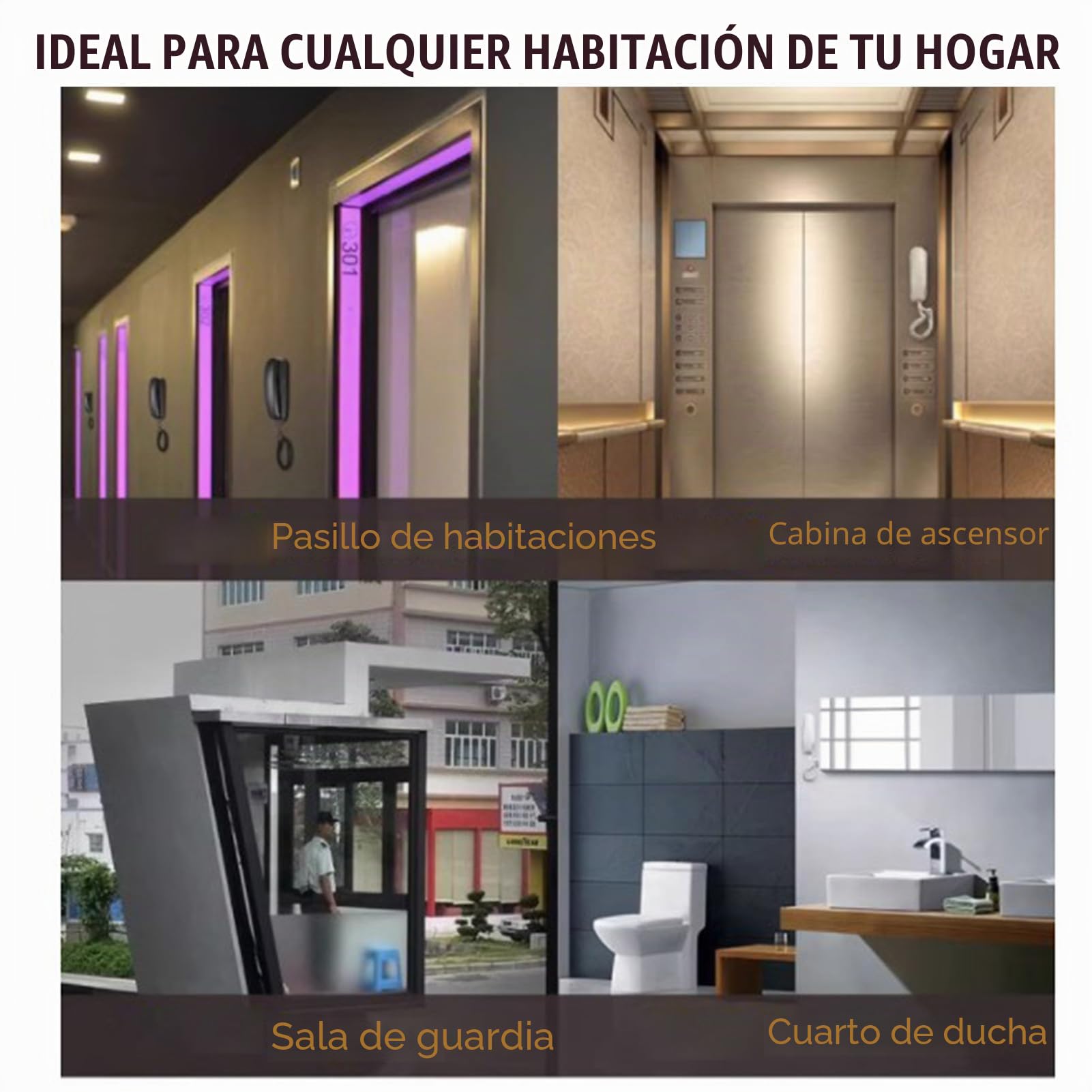 Teléfono fijo para el hogar, teléfonos de pared retro para teléfonos fijos, con cable, montaje en pared, botones grandes, control de volumen, teléfono fijo de estilo antiguo para (beige)