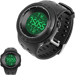 Herren Uhr Digital, Minimalistische Sportuhr Armbanduhren Herren Digitaluhr Männer Chronograph Silikon PU Armband, Mode Casual Uhren mit Wecker Digitaluhren Uhr für Männer