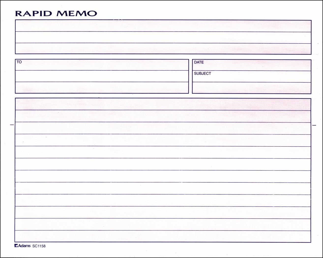 Adams rápido Memo libro, 8,25 x 8,5 pulgadas, 2 piezas, papel