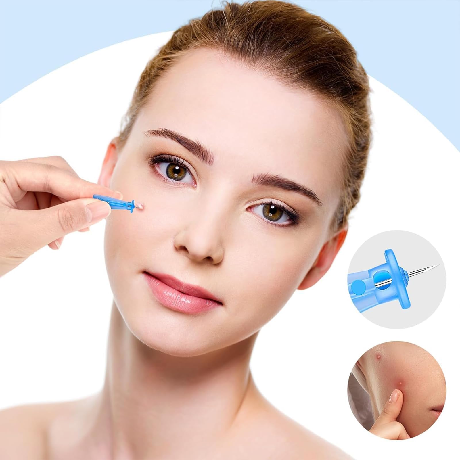 50 Pcs Black Head Remover Tool, Blackhead Removal Machine for Facial Care, Skin Cleansing Device, Portable Blackhead Extractor Kit for Skincare Routine, Easy to Use Blackhead Remover Tool for Personal Grooming 4