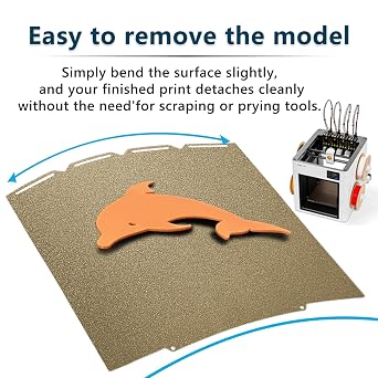 U1 PEI Plate for Snapmaker U1 3D Printer, 270x270MM Daul Sided Texture PEI U1 Build Plate Flexible Removable Spring Steel Magnetic Platform for Snapmaker U1 Hot Bed, U1 Parts & Accessories