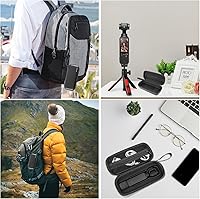 Vista 7 de Osmo Pocket 3 - Funda de transporte portátil compatible con DJI Osmo Pocket 3, caja protectora de almacenamiento rígida para viajes, compacta