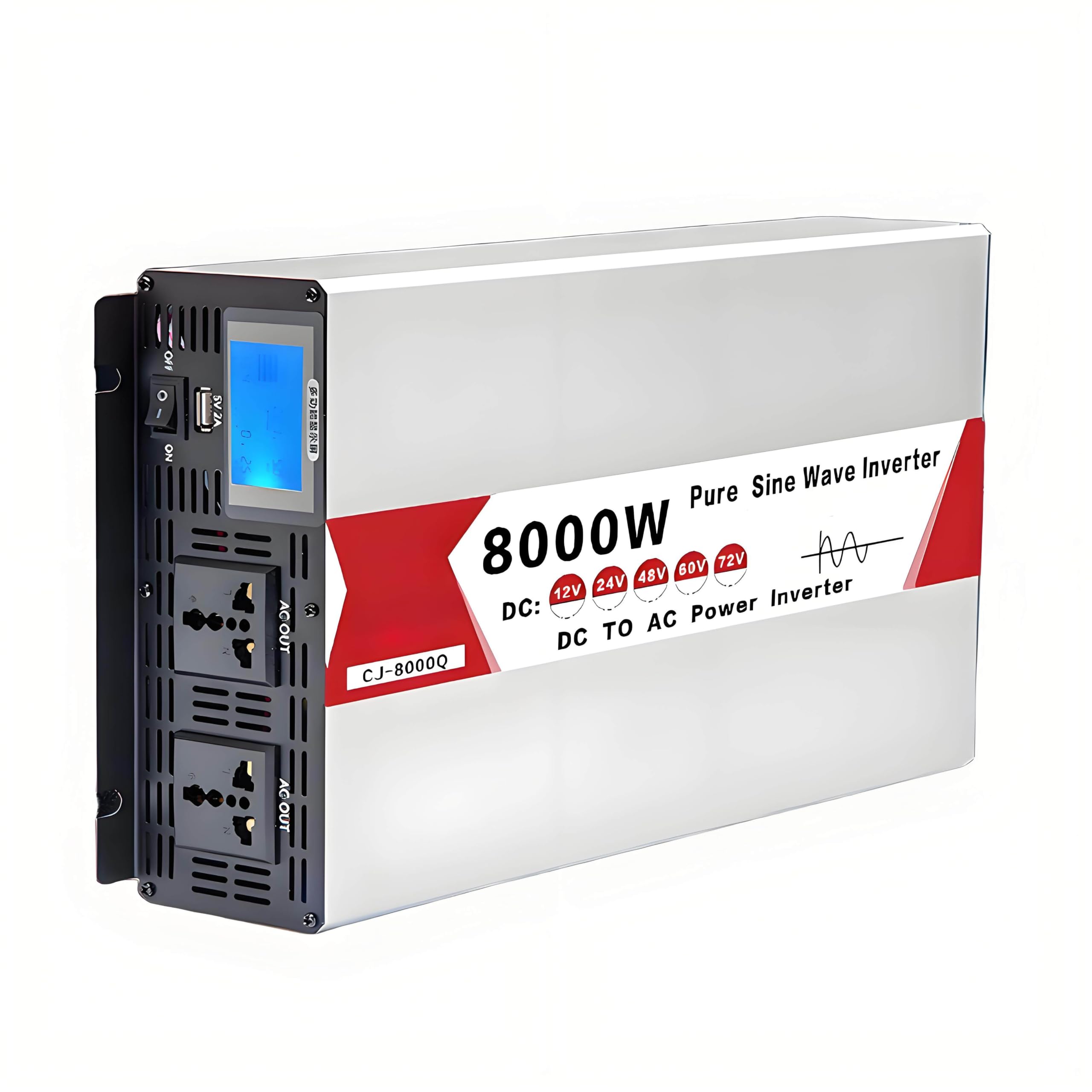 Falownik Sinusoidalny Amorficzny 12 V, 24 V, 48 V, 60 V do 110 V, 220 V, Domowy I Samochodowy, 4000 W-8000 W 12V-8000W