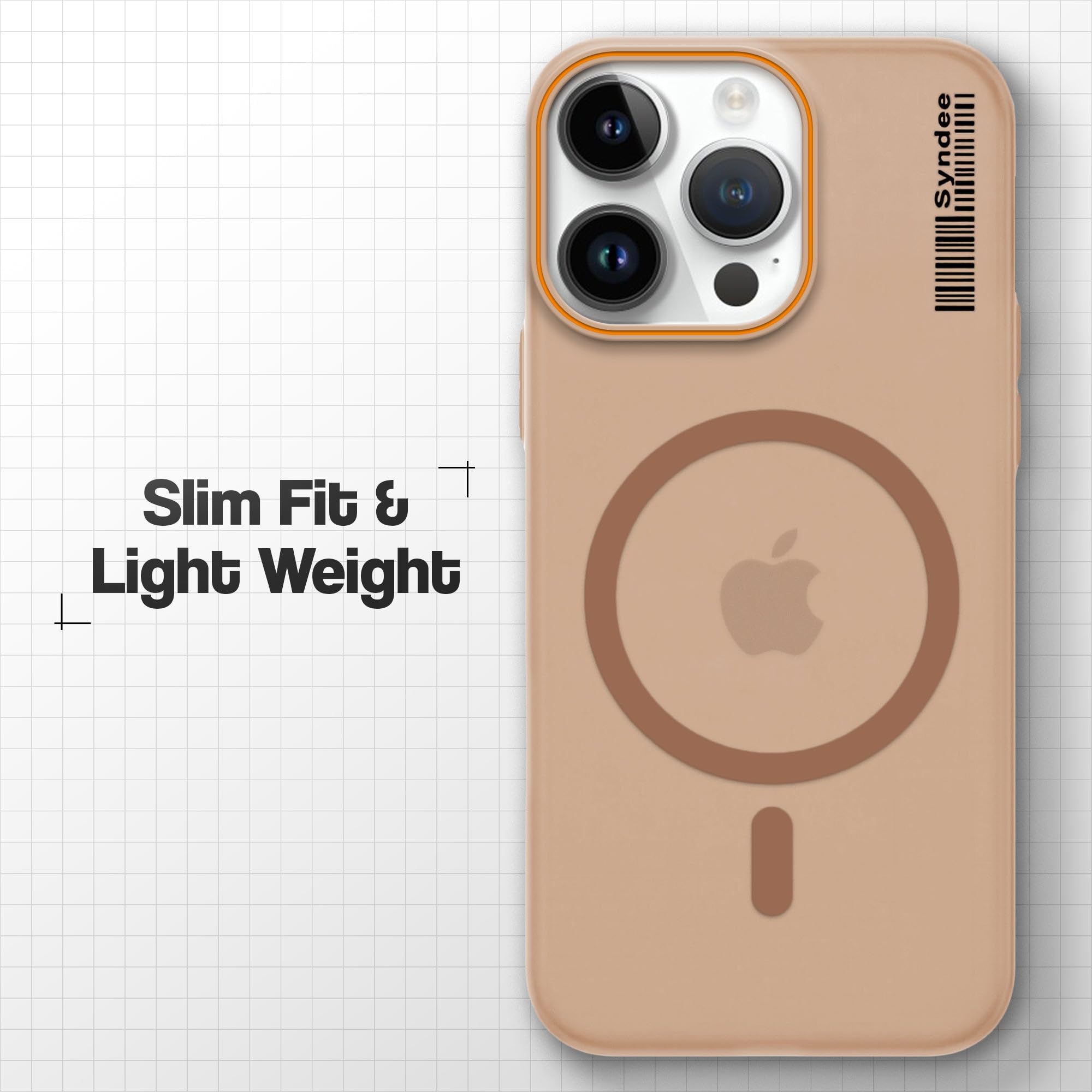 DL3 Mobilak Case Back Cover for iPhone 11 Pro Max 6.5-Inch, Sleek Frosted Translucent Back Only Compatible with Wireless Magnetic Accessories | Anti-Scratch Shockproof Phone Case (Brown)