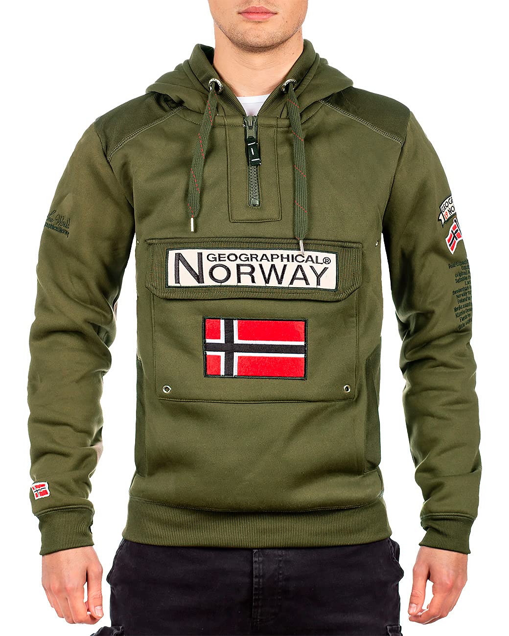 Geographical Norway Men's Khaki Pullover Kaki S