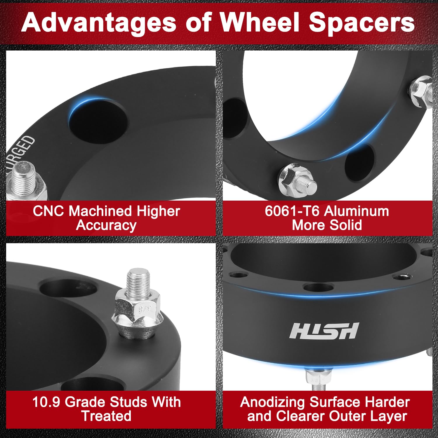 HISH 4x156mm Wheel Spacers, 2